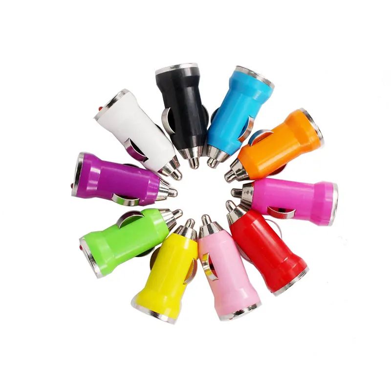Mini USB Quick Car Charger Cigarette lighter Bullet socket use adapter Portable Charger Universal Adapter For iPhone 13 plus