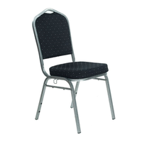 Vente en gros en usine chaise de banquet moderne et élégante empilable durable en tissu pour salle de réunion en aluminium pour hôtel pour réception de mariage