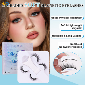 Cils magnétiques naturels à marque privée avec applicateur, kit de cils magnétiques de luxe doux et volumineux, faux cils entiers personnalisés - Product Image 4