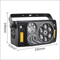 Lumière de scène à effet LED 80W avec télécommande, éclairage d'effet 6 en 1 pour discothèque, fête, bar, DJ, spectacle, parc à thème