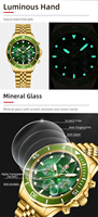 Montre de luxe VVS en acier inoxydable, calendrier, lumière nocturne, étanche, montre à quartz pour homme, personnalisable