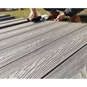 <span class=keywords><strong>Planche</strong></span> de terrasse en WPC à grain de <span class=keywords><strong>bois</strong></span> moderne, imperméable et antidérapante, plancher composite extérieur - Product Image 6