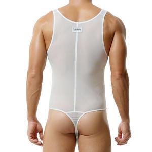 Body en résille transparent sans manches pour <span class=keywords><strong>homme</strong></span>, style <span class=keywords><strong>string</strong></span>, idéal pour les tenues de club - Product Image 4