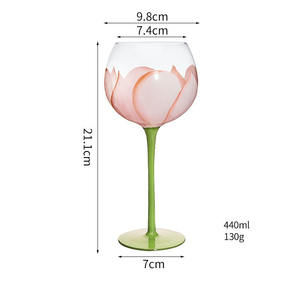 <span class=keywords><strong>Verre</strong></span> <span class=keywords><strong>à</strong></span> <span class=keywords><strong>vin</strong></span> rouge en cristal <span class=keywords><strong>à</strong></span> tige colorée peint <span class=keywords><strong>à</strong></span> la main <span class=keywords><strong>vintage</strong></span> - Product Image 3