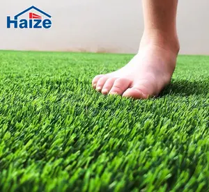 HAIZE Dekorasi Balkon Disesuaikan Hijau Lembut Buatan Tinggi Rumput Taman Rumput Sintetis