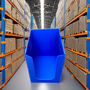 Bacs de rangement en plastique PP ondulé recyclables et empilables pour usage industriel avec logo personnalisé, modèle LB-bins de LOBIS pour sous-vêtements et chaussettes - Product Image 4