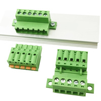 Ensemble complet de borniers mâles-femelles à pas de 5,08 mm - Connecteur mâle à montage sécurisé avec fiche femelle à ressort de type couplage en ligne