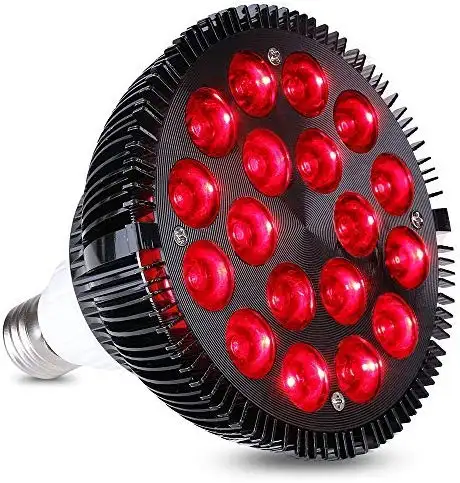 LED医療用赤色光630 nm LED光線療法スキンケアマシン54W赤色光療法電球