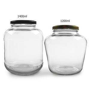 Grand pot en verre rond de 1200 ml et 1400 ml pour cornichons - Product Image 2