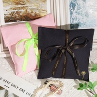 Recyclable coloré coton lin faveur de mariage cadeau pochette d'emballage Logo personnalisé imprimé enveloppe coton sac à main vêtements sac à poussière