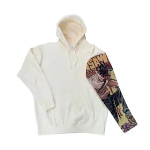 Benutzer definierte Streetwear Tapisserie Hoodie Herren Kapuze Decke Gewebte Anime Pullover Patchwork Übergroße Hoodies