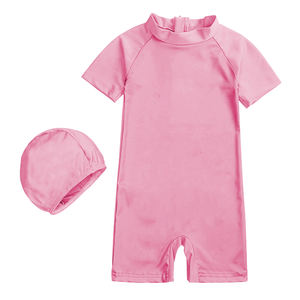 Traje de Baño de Una Pieza para Niñas, Ropa de Playa Infantil de Verano, Bikini de Color Sólido, Venta Caliente - Product Image 1