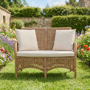 Hot Selling CORDELLA Two Seat Handmade Modern Wood <b>Rattan</b> <b>Sofa</b> Classic for Apartment Home Furniture - Product Image 4