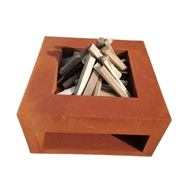 Portable Outdoor Fireplace Wood Burning Corten Steel Fire Pit