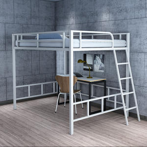 Cama Elevada de Hierro Forjado para Dormitorio Escolar Moderno, Estructura Ahorradora de Espacio para Apartamentos Pequeños, Económica y Sencilla, 1.2m, para Dormitorio de Hotel, <span class=keywords><strong>Zhibao</strong></span> - Product Image 5
