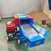 Máquina de ensilaje para ovejas y ganado, trituradora de tallos de maíz, trituradora de forraje, cortadora de paja a gasolina, trituradora de madera