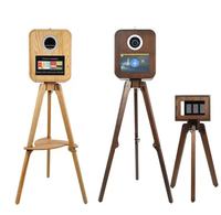 Photo Booth Kayu Retro 15.6" Portabel dengan Tripod dan Layar Sentuh untuk Sewa Acara Pernikahan
