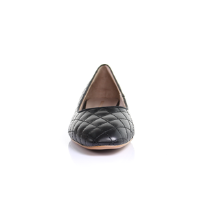 Pantofole da Ballerina classica in pelle a punta quadrata - Product Image 1