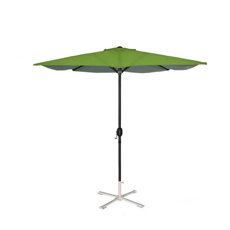 Parapluie Patio pour femmes, cadre métallique, demi-jardin, base croisée, parasol, mur extérieur