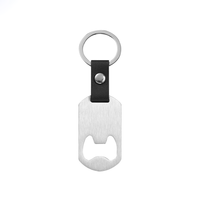 Porte-clés en métal Ouvre-bouteille Blancs Porte-clés en acier inoxydable personnalisé avec gravure et sublimation au laser
