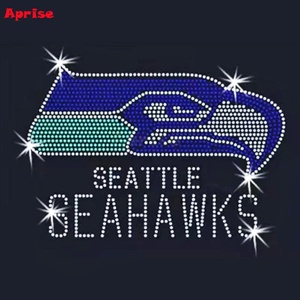 Accessori Personalizzati con Strass dei <span class=keywords><strong>Seahawks</strong></span>, Motivo della Squadra di Football di Seattle, Trasferimento Termoadesivo per Tute Sportive - Product Image 1