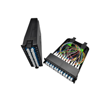 Cassette de Conexión Skylynn MTP MPO de 24 Fibras LC Dúplex UPC, Módulo Adaptador para Montaje en Rack 1U, Caja de Fibra Óptica 10G 40G 100G, 5 Años de Garantía