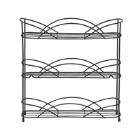 Étagère à épices en métal à 3 niveaux, support pour pots à épices sur comptoir de cuisine, organisateur de rangement pour épices, gain de place