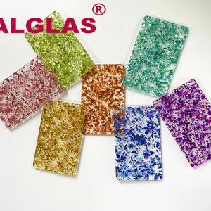 3mm Glitzer Acryl platten dekorative glänzende Acryl platten farbig anpassbares Design Pastell Acryl platten