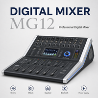 Console de son numérique compacte MG12 à 12 entrées avec moteur DSP 40 bits pour église et studio