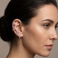 HGC Directly Fine Body Jewelry Piercing en Titane G23, Or PVD 18K, Labret à Poussoir Sans Filetage, Clous d'oreille à Dos Plat