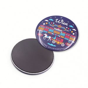 Around the World Refrigerator Chicago Tin <b>Fridge</b> Custom Photo Travel Souvenir Magnet - Product Image 4