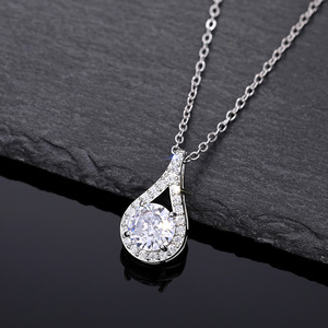 Elegante Collar con Colgante de Lágrima para Mujer, Cadena con Piedra Brillante para Clavícula, Joyería Clásica de Moda, Regalo - Product Image 2