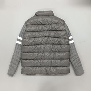 Veste matelassée personnalisée pour l'hiver <span class=keywords><strong>Patch</strong></span> rembourré en duvet bulle Manches tricotées de travail - Product Image 3