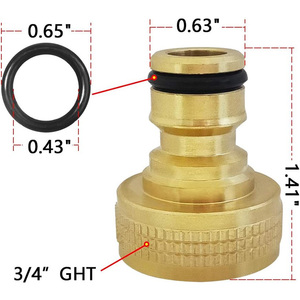 Raccords rapides pour <span class=keywords><strong>tuyau</strong></span> <span class=keywords><strong>d</strong></span>'<span class=keywords><strong>arrosage</strong></span> en laiton massif GHT de 3/4 pouce, 2 ensembles, étanches, 200 PSI, pour robinets/appareils <span class=keywords><strong>d</strong></span>'<span class=keywords><strong>arrosage</strong></span> - Product Image 5