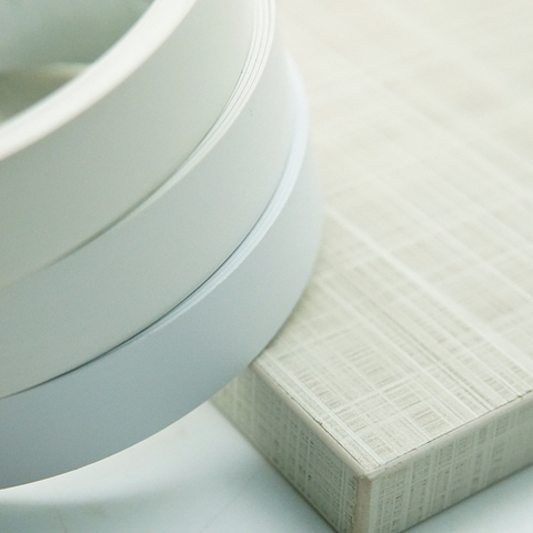 White Color Eco-Friendly Noiseless PVC Edge Banding Tape Trimmer Water Resistant for Wood Panels