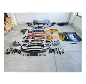XLstyling Car Conversion W206 C63 Kit de carrosserie de pare-chocs avant arrière pour Mercedes Benz W205 Upgrade Hood Phares Fenders BodyKit - Product Image 1