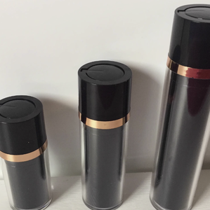 15ml 30ml 50ml lujo negro oro plástico bomba cosmética botella giratoria Twist-up diseño para crema facial cuidado de la piel suero loción - Product Image 1