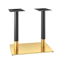 Support de table carré en acier inoxydable finition titane brossé, couleurs personnalisées, design moderne américain, restaurant occidental