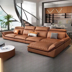 Canapé-lit inclinable trois places <span class=keywords><strong>en</strong></span> <span class=keywords><strong>cuir</strong></span> véritable italien de luxe avec rembourrage <span class=keywords><strong>en</strong></span> éponge, design moderne et minimaliste <span class=keywords><strong>pour</strong></span> <span class=keywords><strong>salon</strong></span> - Product Image 1