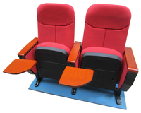Chaise pliable de salle de conférence JY-615 avec coussin confortable et tablette d'écriture pour l'école, l'université et la formation
