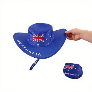 Sombrero Vaquero con Bandera de País Personalizada - Sombrero Plegable para Aficionados al Fútbol, Fiestas y Eventos Promocionales - Product Image 3