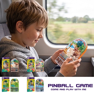 Juego de Pinball de Dinosaurios HTL, Máquina de Pinball Portátil con Orificios Numerados, Juego de Arcade Mecánico con Rodillo Giratorio de Estrellas, Juego de Laberinto, Regalo para Niños - Product Image 1