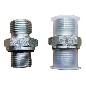 Sanheng nhà máy BSP bspp nam chủ đề thủy lực núm vú phù hợp với Captive con dấu Carbon thép không gỉ - Product Image 5