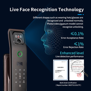 HUNE Digital Code Smart <strong>Lock</strong> Handle Biometric UL Fingerprint Door <strong>Lock</strong> <strong>Electronic</strong> With Deadbolt With Camera TTLock Fireproof - Product Image 3