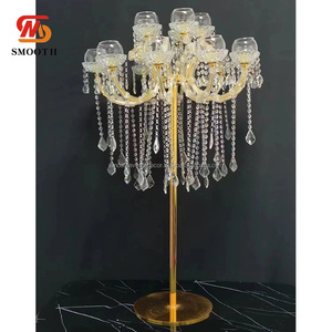 เชิงเทียนคริสตัลโลหะทรงสูง 120 ซม. จากโรงงานโดยตรง สำหรับตกแต่งงานแต่งงาน - Product Image 6