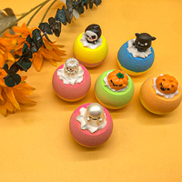 Bombes de bain véganes bio pour Halloween - Formes variées, boîte cadeau de luxe faite à la main pour la décoration de fête