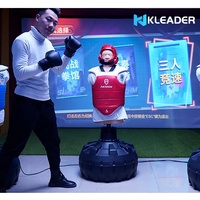 Machine de jeu interactive de boxe, simulateur de combat d'arcade, écran mural, jeu de réalité virtuelle 360 degrés, jeu de boxe avec jouet de frappe réel