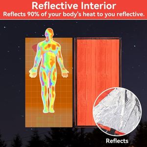 Muestra Gratuita de Manta de Emergencia Portátil, Equipo de Supervivencia, Saco de Dormir Térmico para Acampar - Product Image 3