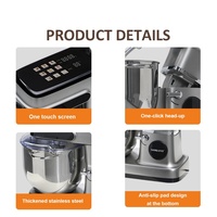 Robot de cuisine multifonctionnel intelligent de grande capacité en acier inoxydable de 12 L, batteur sur socle, pétrin, batteur à œufs