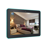 Soporte de pared personalizado, 14 pulgadas, pantalla táctil Full HD, Vesa, Android 11, NFC, tableta con luces LED